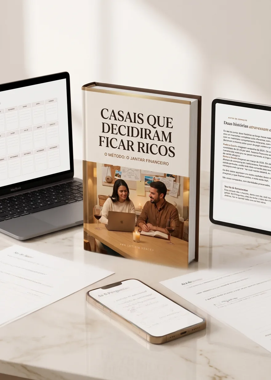 O método Casais que Decidiram Ficar Ricos: ebook, templates e calendário